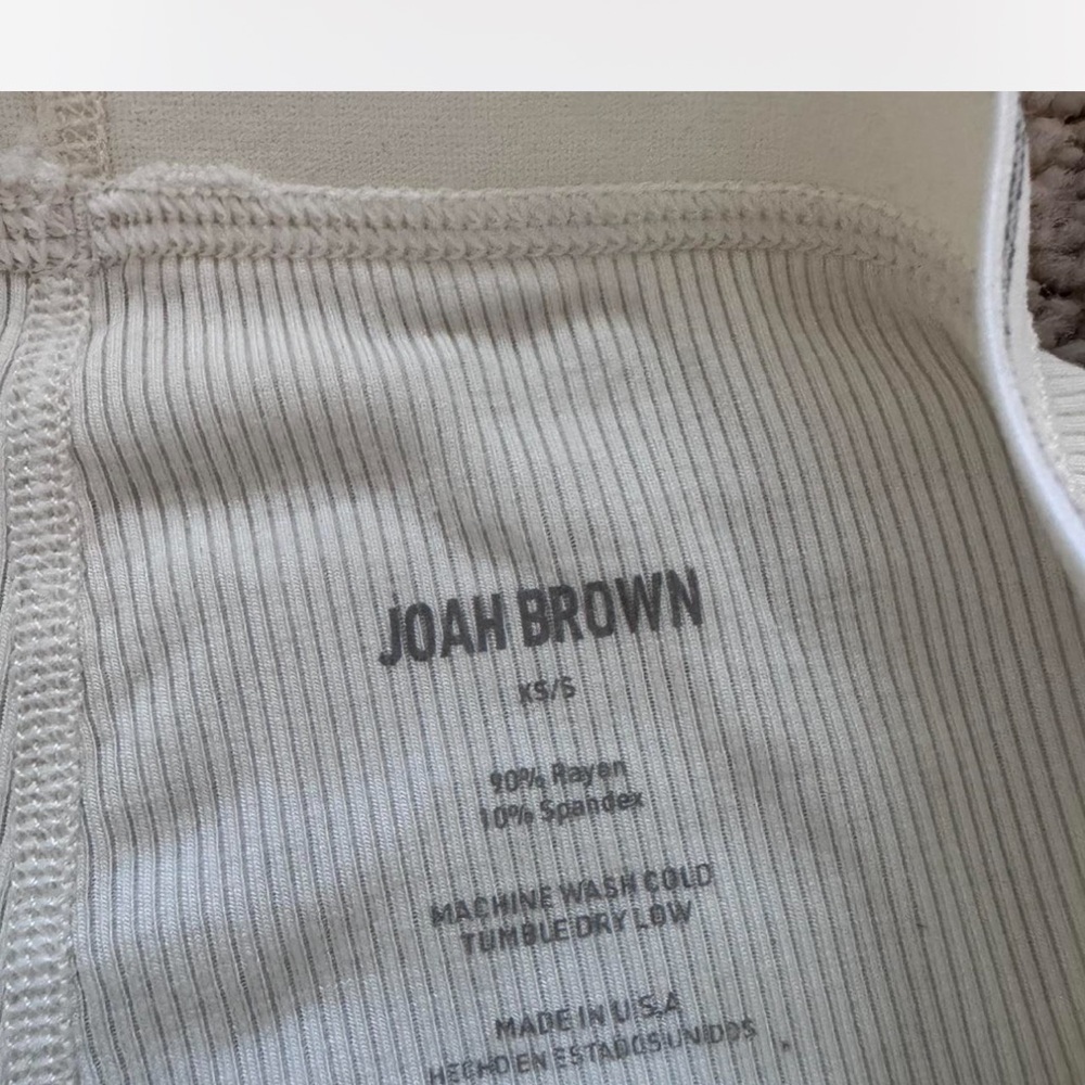 Vintage Joah Brown Cream Ribbed Leggings thermal - Picture 8 of 8